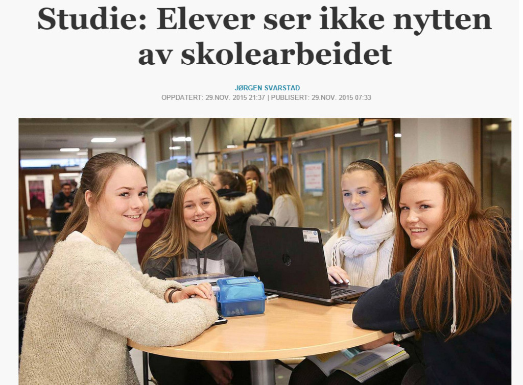 Ser ikke nytten av skolearbeid
