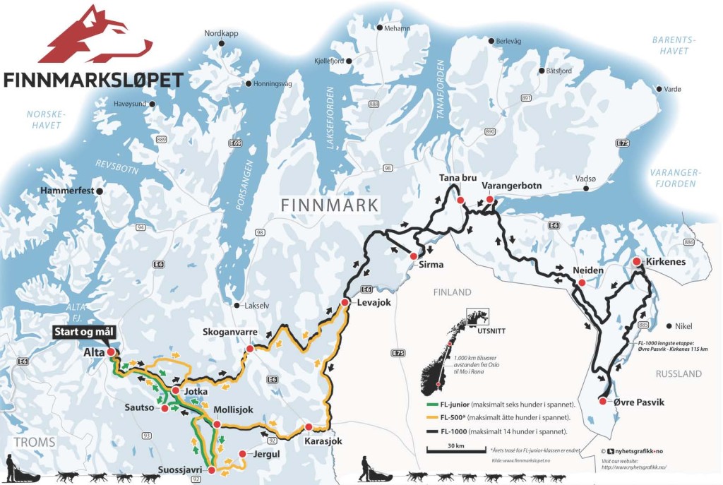 Finnmarksløpet løype