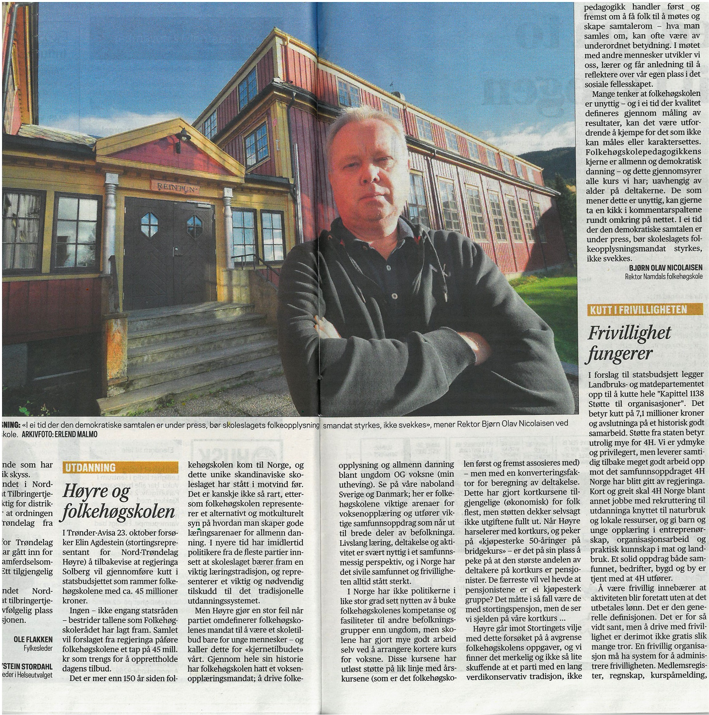 Avis klipp fra Trønder-Avisa.