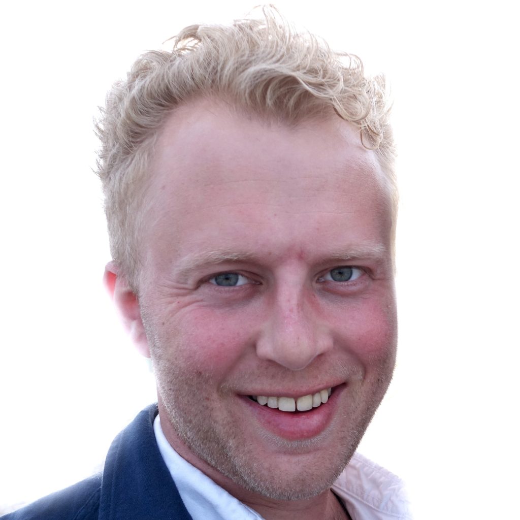 Portrett av blond mann