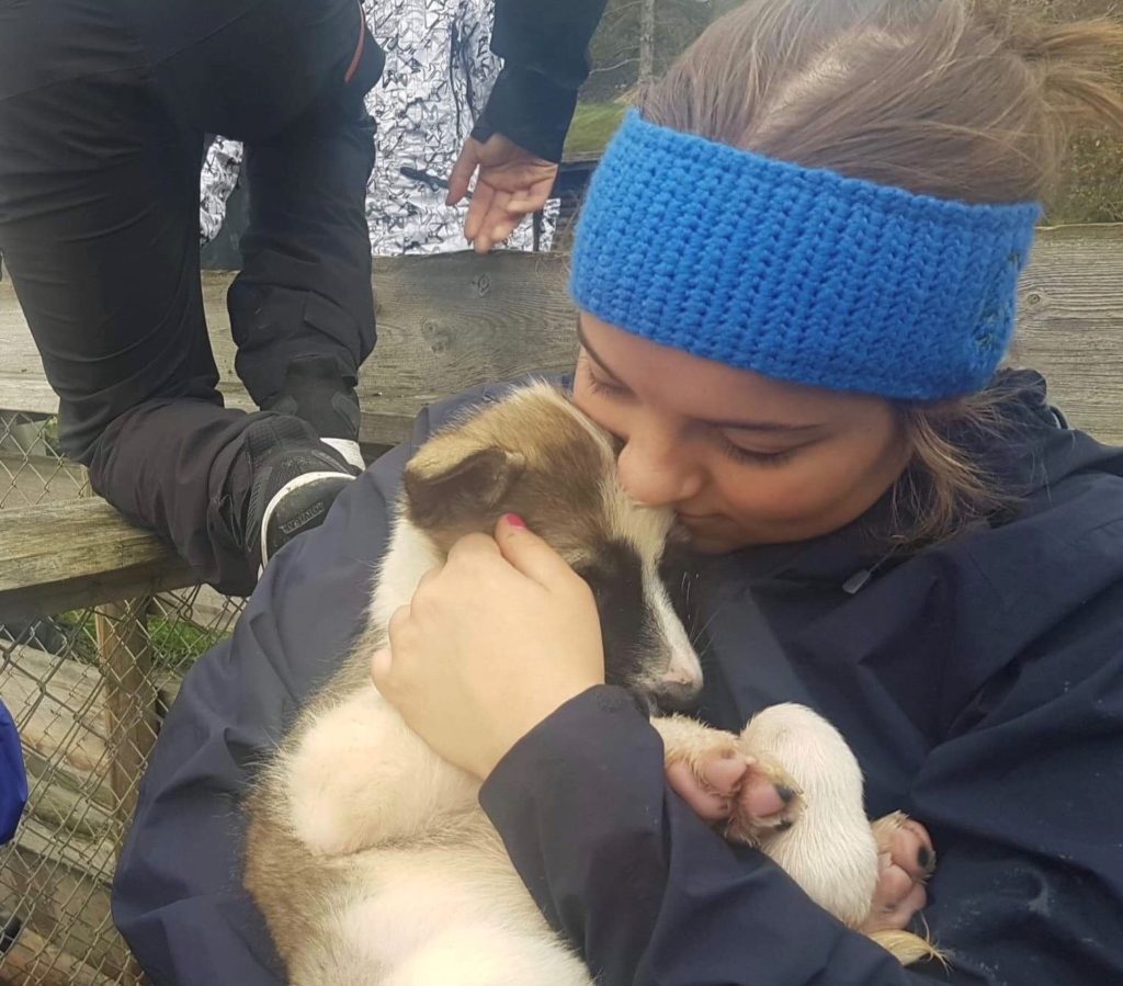 Hund kos Pasvik folkehøgskole Maren Kvan