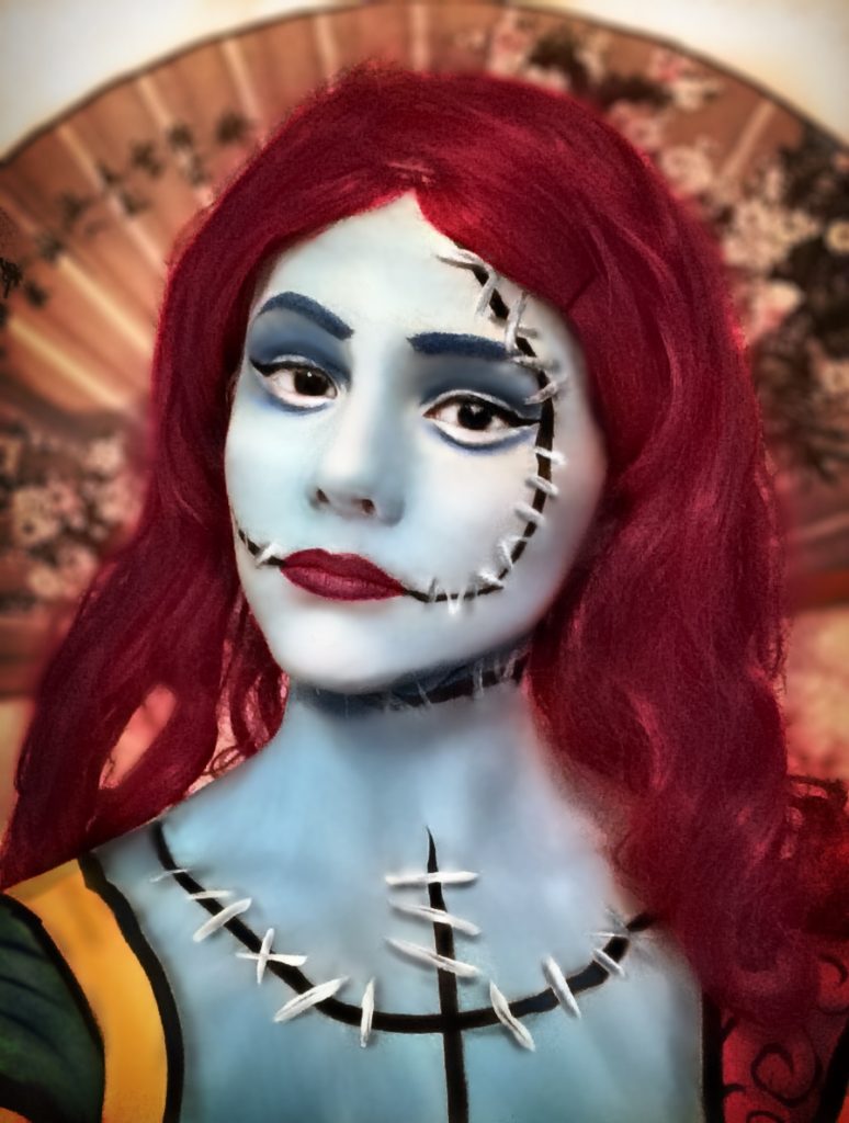 Halloween, Cosplay, Sally, effektsminke, Namdals folkehøgskole