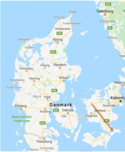 Teaterhøjskolen Rødkilde ligger på Møn sør i Danmark