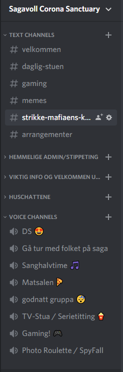 møterom chat liste
