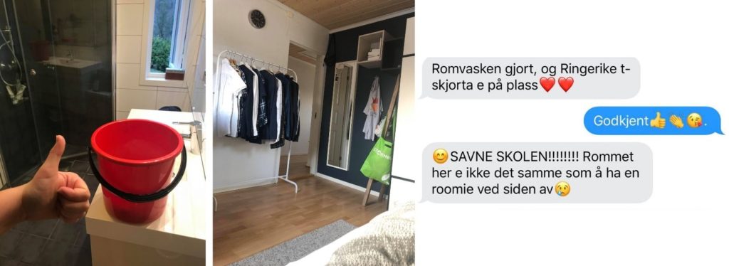 romvask bilder vaskebøtte og sms