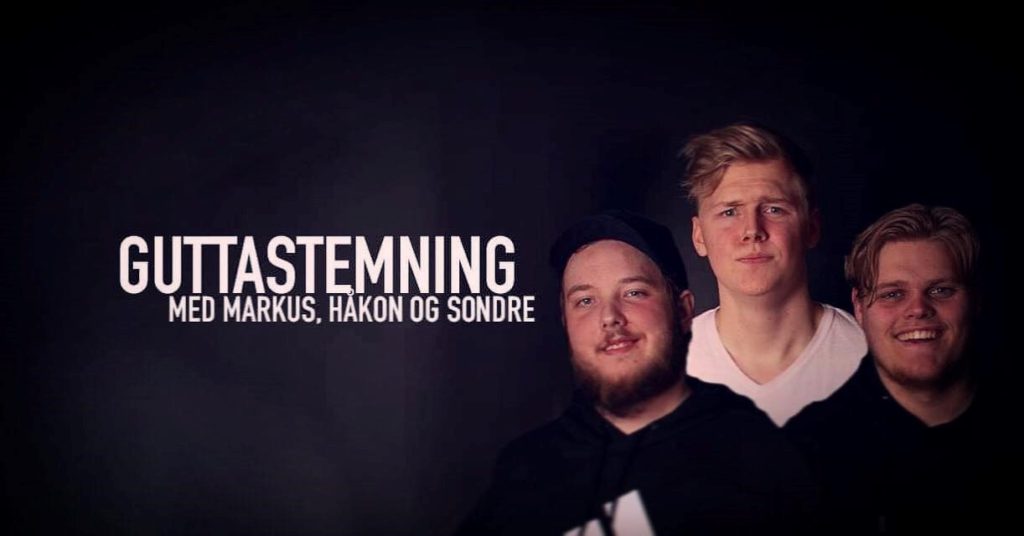 Forsidebilde til podcasten guttastemning, portrett av alle tre deltagere
