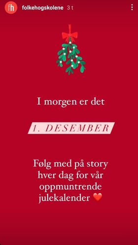 skjermbilde story Instagram julekalender